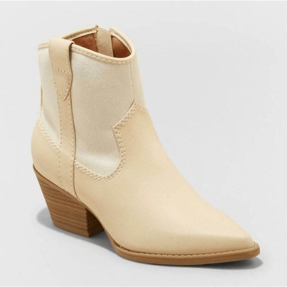 Universal‎ Thread Womens Short Tan Western Cowboy Booties Size 6
